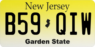 NJ license plate B59QIW