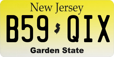NJ license plate B59QIX