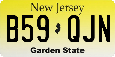 NJ license plate B59QJN