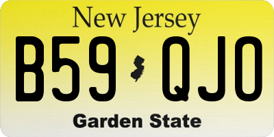 NJ license plate B59QJO