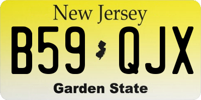 NJ license plate B59QJX
