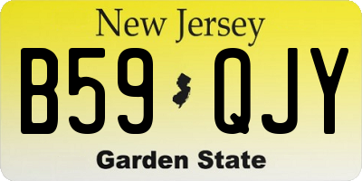 NJ license plate B59QJY