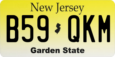 NJ license plate B59QKM
