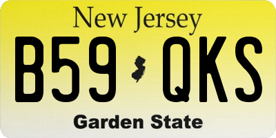 NJ license plate B59QKS
