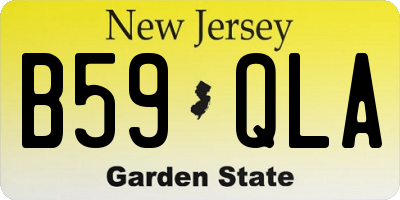 NJ license plate B59QLA