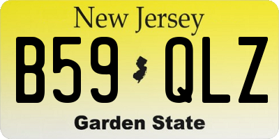 NJ license plate B59QLZ