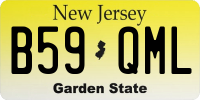 NJ license plate B59QML