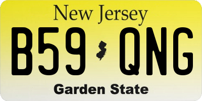NJ license plate B59QNG