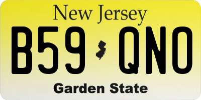 NJ license plate B59QNO