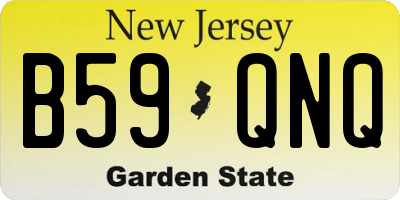 NJ license plate B59QNQ