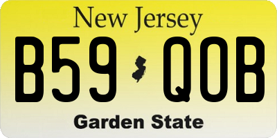 NJ license plate B59QOB