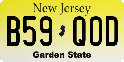 NJ license plate B59QOD