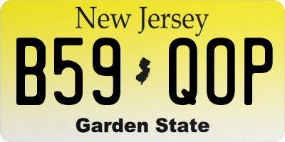 NJ license plate B59QOP
