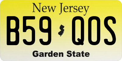 NJ license plate B59QOS