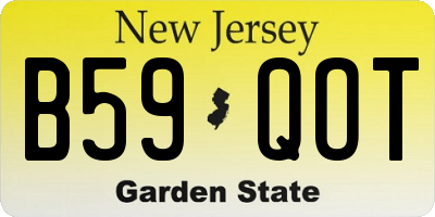 NJ license plate B59QOT