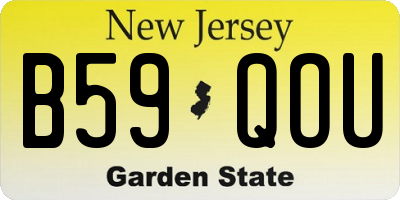 NJ license plate B59QOU