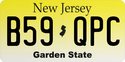 NJ license plate B59QPC