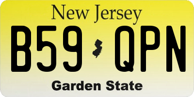 NJ license plate B59QPN