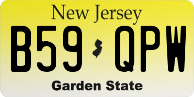 NJ license plate B59QPW