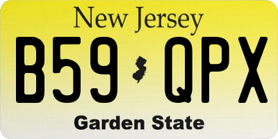 NJ license plate B59QPX