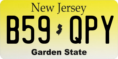 NJ license plate B59QPY
