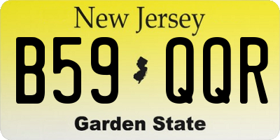 NJ license plate B59QQR