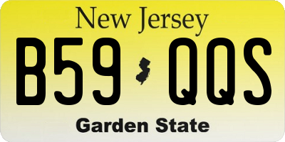 NJ license plate B59QQS