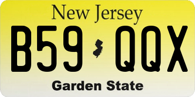 NJ license plate B59QQX