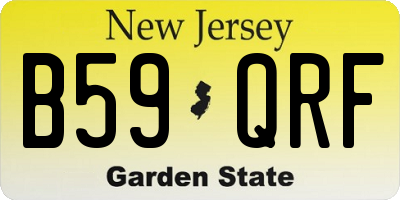 NJ license plate B59QRF