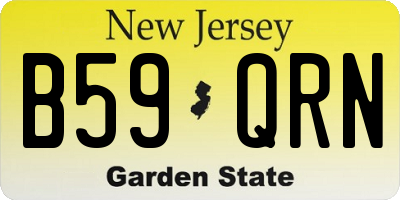 NJ license plate B59QRN
