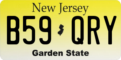 NJ license plate B59QRY