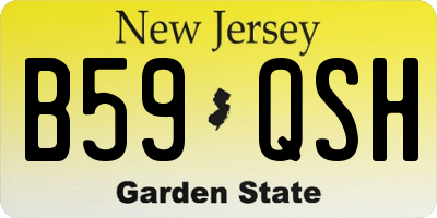NJ license plate B59QSH