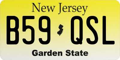 NJ license plate B59QSL