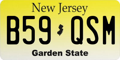 NJ license plate B59QSM