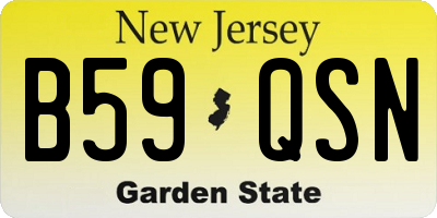 NJ license plate B59QSN