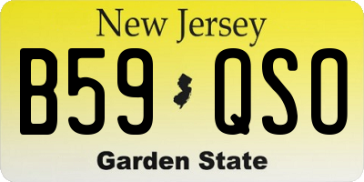 NJ license plate B59QSO