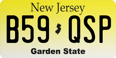 NJ license plate B59QSP