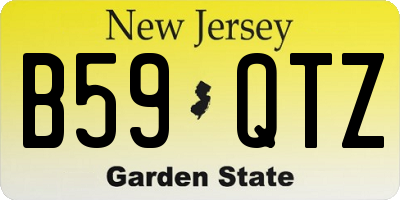 NJ license plate B59QTZ