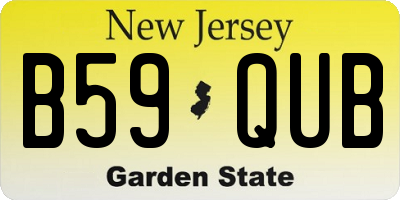 NJ license plate B59QUB