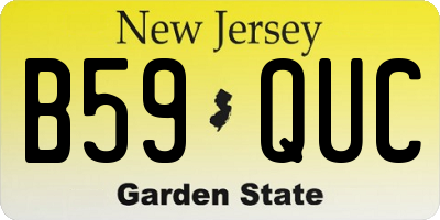 NJ license plate B59QUC