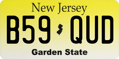 NJ license plate B59QUD