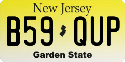 NJ license plate B59QUP