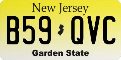 NJ license plate B59QVC