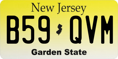 NJ license plate B59QVM