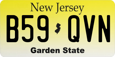 NJ license plate B59QVN