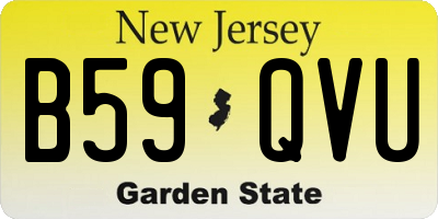 NJ license plate B59QVU