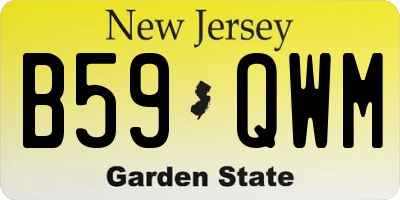 NJ license plate B59QWM