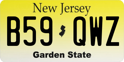NJ license plate B59QWZ