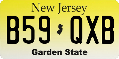 NJ license plate B59QXB
