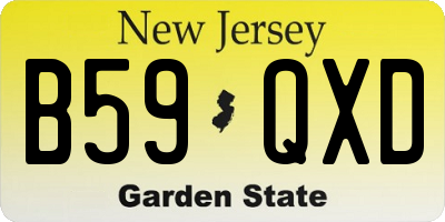 NJ license plate B59QXD